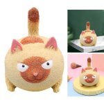 Balle anti - stress - fydun - chat mignon - jaune - jouet sensoriel - r�duit le stress