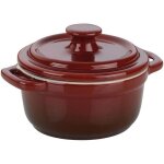 Kela - cocotte c�ramique malin rouge rond 10cm