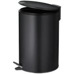 Kela poubelle de salle de bain mats - 12 l - 38 cm - m�tal - noir
