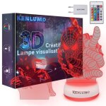 Kenlumo 2pack veilleuse nol enfant cadeau lampe de nuit led spiderman lampe de chevet tlcommande touchez ...