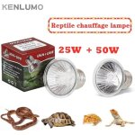 Kenlumo lampe chauffante tortue ampoule chauffante led uva uvb  spectre complet 25 w 50w ampe chauffante ...