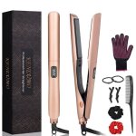 Kenlumo lisseur cheveux professionnel fer  lisser boucleur 2 en 1 plaques de tourmaline cramique avec ...