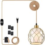 Kenlumo lustre  intensit variable e27 - 40wluminaires - cble de 45 m de long - pour lustre dor pour ...