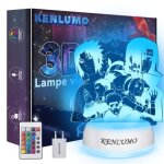 Kenlumo sasuke lampe de nuit naruto lampe de chevet led t�l�commande touchez pour changer de couleur ...