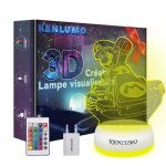 Kenlumo veilleuse no�l enfant cadeau lampe de nuit led mario kart lampe de chevet t�l�commande touchez ...