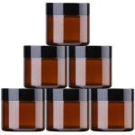 Kentop bouteille vide pots en verre ronds 50ml les rcipients cosmtiques vides avec couvercles noirs ...