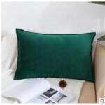 Kentop housse de coussin en velours de couleur unie ensemble carr� housse de coussin pour canap� chambre ...