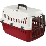 Kerbl - box de transport pour chien - expedition - cr�me / bordeaux - 48x32x32cm - petit chien - ext�rieur ...