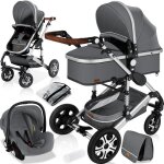 Kesser 3en1 poussette combine trio landau complet avec baignoire bb et sige de sport pour et sige ...