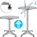 Kesser� - table haute 2 en 1 pliable table de bistrot aluminium plateau inox