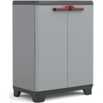 Keter armoire de rangement basse stilo gris et noir 90 cm casier organisateur 434769