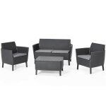 Keter jeu de canaps de jardin 8 pcs salemo graphite 236629 419999