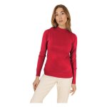 Ki & love - pull femme de couleur rouge - pull col montant manches longues.