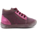 Kickers basket haute cuir fille violet