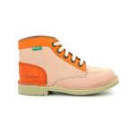 Bottillons - kickers - kick col - orange - cuir - enfant fille Bottillons - kickers - kick col - orange - cuir - enfant fille