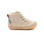 Kickers bottillons sonizip beige champagne