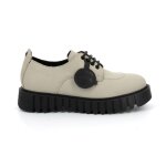 Derby cuir kickers kick famous - beige taupe