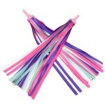Kids rainbow bike streamers colorful guidon bicycle poignes tassel rubans 2 pcs