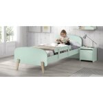 Kiddy chambre enfant compl�te style scandinave en bois pin massif et mdf laqu� vert menthe - l 90 x l ...