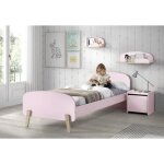 Kiddy chambre enfant compl�te style scandinave en bois pin massif et mdf laqu� vieux rose - l 90 x l ...