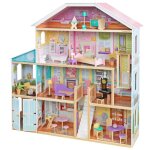 Kidkraft - maison de poupes en bois grand view avec 34 accessoires inclus - ez kraft