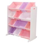 Kidkraft - meuble de rangement enfant avec casiers - pastel