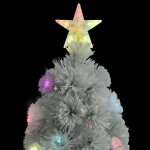 Kimiss sapin de nol artificiel avec led blanc 64 cm fibre optique - lef