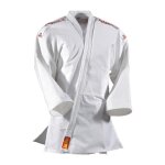 Kimono judo avec rayures aux paules enfant danrho yamanashi - blanc - 120 cm