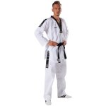 Kimono taekwondo - kwon - grand victory - blanc / noir - 160 cm - respirant