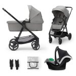 Poussette 3 en 1 combin�e kinderkraft newly avec si�ge auto i - size syst�me de voyage l�g�re 75 kg plie ...