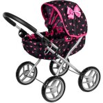 Poussette landau pour poupe avec capote rglable roues souples et cadre aluminium - kinderplay (kp0260r) ...