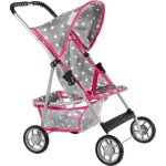 Poussette pour poupe pliable lgre avec capote roues en mousse et cadre alu kinderplay (kp0280s)