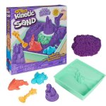 Kinetic sand - coffret chteau bac  sable 454g - sable naturel pour crations solides et colores