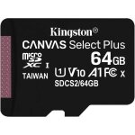 Kingston carte mmoire flash - canvas select plus - 64 go - a1 / video class v10 / uhs class 1 / class10 ...