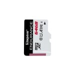Kingston carte microsdxc high endurance - 64 go - classe 10 / uhs - i (u1) - 95 mo / s en lecture - 30 ...
