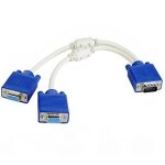 Kingwing vga 15 broches pc svga mle vers 2 femelles double bi - crans adap splitter cble