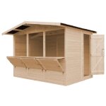 Kiosque en bois timbela m150a - 603 m - h232x336x263 cm - pin / pica