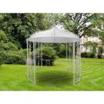 Kiosque de jardin en métal façon fer forgé d300 x h305 cm - blanc - tilcara Kiosque de jardin en métal façon fer forgé d300 x h305 cm - blanc - tilcara