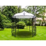 Kiosque de jardin en métal façon fer forgé d300 x h305 cm - noir - tilcara Kiosque de jardin en métal façon fer forgé d300 x h305 cm - noir - tilcara