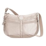 Sac � �paule bandouli�re - kipling - izellah - beige - 100% polyamide - 33x22x9 cm