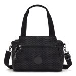 Kipling sac � �paule noir gris pour femme - basic plus elysia shoulder bag signature emb 232564