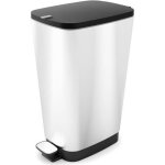 Kis poubelle de cuisine  pdale 25l chic noir et inox