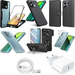 Kit 10 accessoires pour xiaomi redmi note 13 pro 5g 6x coque + chargeur secteur + cable + verre tremp� ...