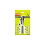 Kit 10 embouts ryobi plus 1 renvoi dangle pour perceuses - visseuses