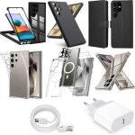 Kit 12 accessoires pour samsung galaxy s24 ultra - 6x coque + chargeur secteur + cable + verre temp� ...