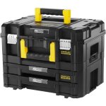 Kit 2 mallettes pro - stack? - stanley fatmax - fmst1 - 71981 - 2 poign�es - 2 tiroirs - 215 l