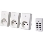 Kit 3 prises t�l�command�es + t�l�commande - gao - 230 v - blanc