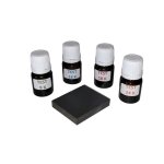 Kit 4 flacons � spatule test bijoux testeur pour l or 9 k 14 k 18 k et 24 k pr�t � lemploi avec pierre ...