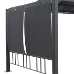 Kit de 4 stores pour tonnelle moai 3x4m en polyester - hesp�ride