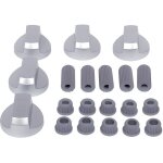 Kit de boutons chroms - universels - pour plaque  gaz - 5 pices - couleur gris - accessoires de cuisson ...